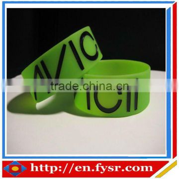 colored filled silicone wristbands