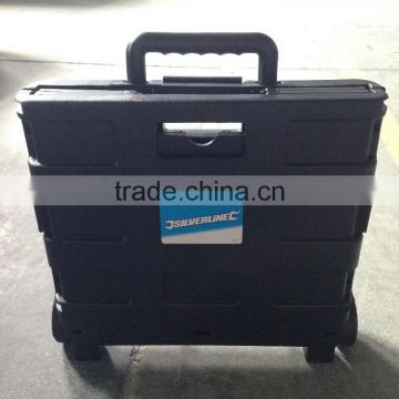 Plastic Folding Shopping Cart/Trolley Cargo Crate Handcart