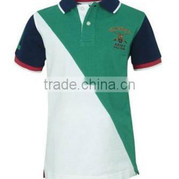 2012 summer New Fashion designer fashionable polo shirts for boys college uniform combination polo shirts ,OEM