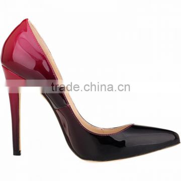 2017 Big Size Wholesale Gradient Color high heel Women Dress Shoes