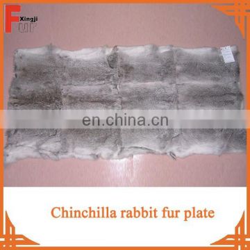 Top quality natural fur chinchilla rabbit plate for coat