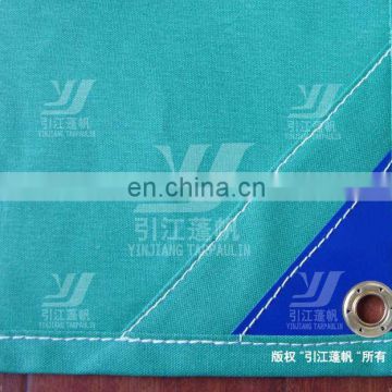 Green Waterproof truck canvas tarpaulin cover supplier from China