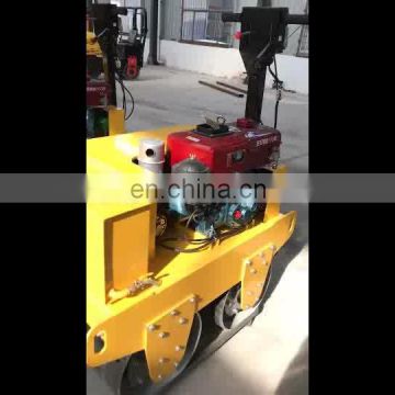 Handheld two-wheel double road roller new road roller price