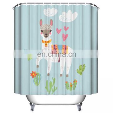 High Quality Custom Ocean Sea Star Patterns Mouldproof Shower Curtain Liner with Magnets