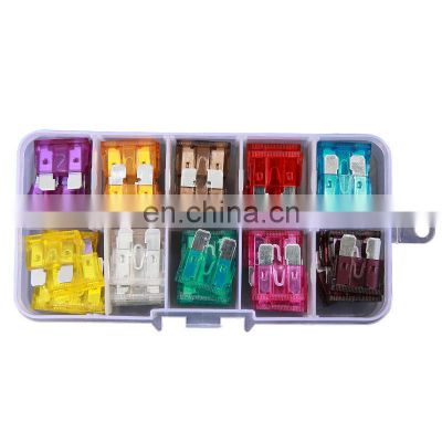 50Pcs Truck Suv Car Fuses 3A 5A 7 5A 10A 15A 20A 25A 30A 35A 40A Amp With Car Fuses Box Clip Assortment Auto Blade Type Fuse Box