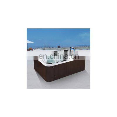 Relax Freestanding Square Acrylic Outdoor Spa Tub and Outdoor Bathtub