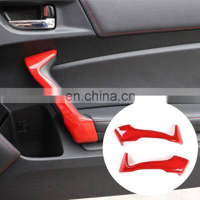 Auto parts 12-20 For Toyota 86/Subaru BRZ inner door handle protective cover ABS sports red 2-piece set