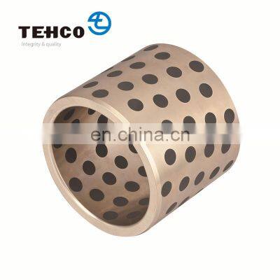 TEHCO Graphite Oilless Solid Lubricating Bronze Bushing Composed of Different Kinds of Copper Alloy with CNC Machining for Ship.