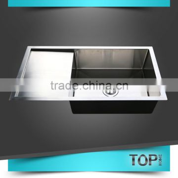 Without Tap stainless steel sink single bowl with board