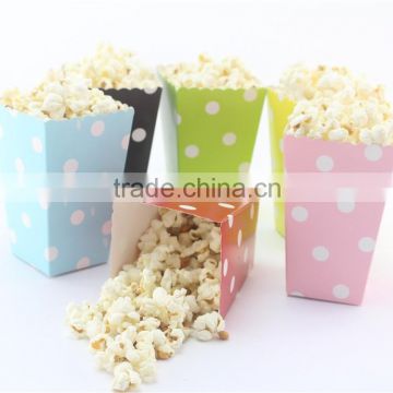 Rainbow color lovely mini popcorn box, Craft paper small food boxes,party decorations supply