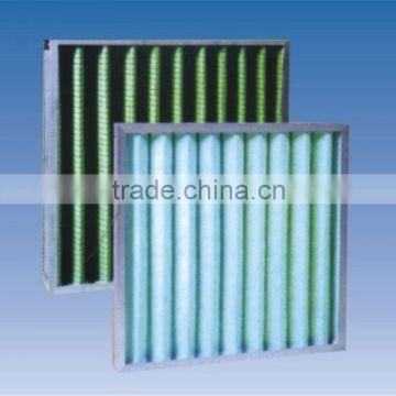Pre-efficiency corrugated-type HVAC air filter for clean room