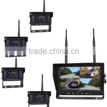 100% Manufacturer Price Private Model 9 Inch Monitor 4 Channel LCD Monitor IR Wireless Rear View Truck Parking System