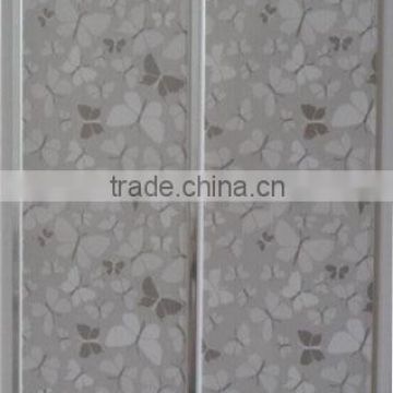 butterfly design,Printing,middle groove, plastic ceiling & wall panel with silver line G145-1