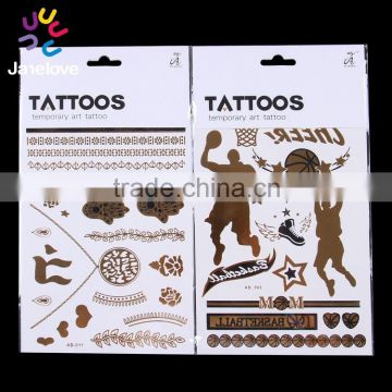 Temporary gold silver body tattoos 15*20CM Flash Tattoos wholesale