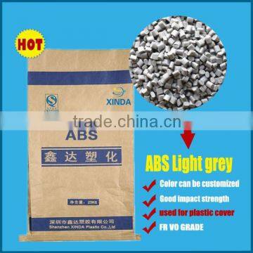 free sample of factory supply directly ABS plastic raw material, grey color ABS V0 resin