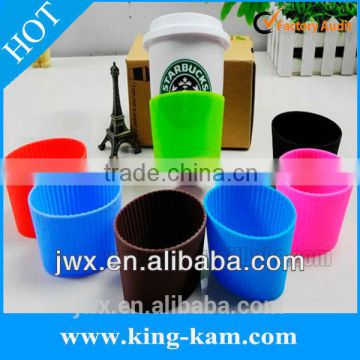 Universal silicone cup sleeve with customized logo