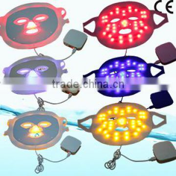 3 colors Blue Yellow Red LED Light Facial Massage Mask Beauty Device