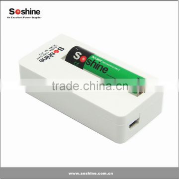 Soshine new updated 3.7V Li-ion 14500 10440 1.2V NiMH AA AAA Battery Charger