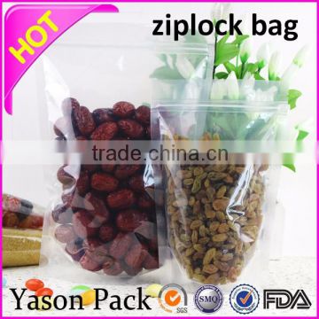 Yason clear plastic zipper pouch zip reclosable pe bags plastic ziplock bag