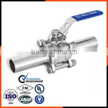 Tube End (US/3A) In Material CF8/CF8M Long-Butt Weld Ball Valve