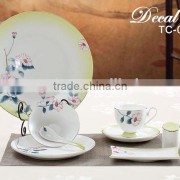 indian restaurant tableware with color logo decal artwork customized