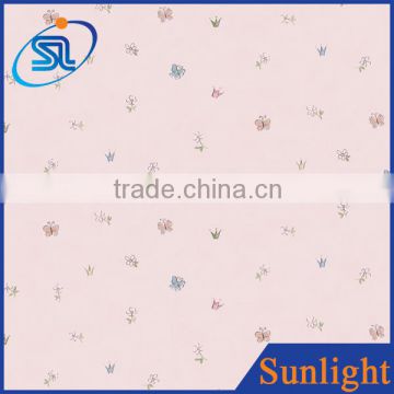Sunlight D90902 Modern pink butterfly fancy non-woven wallpaper children bedroom wallpaper