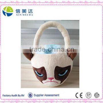 2015 Hot Selling Angry Cat Basket Plush Easter Basket