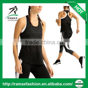 Ramax Custom Women 100% Polyester Black Sexy Running Gym Tank Top
