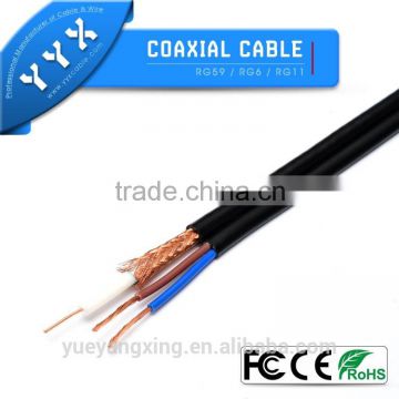 YYX Siamese cable RG59 with 2power conductor cu PVC shield