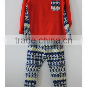 boys/girls long sleeve high quality printed casual pajama sets