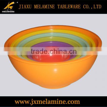 6pcs colored melamine measuring bowl set
