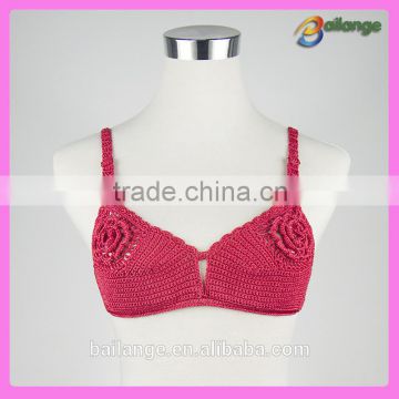 High Quality wholesale newest crochet women vest bra for outside beach underwear