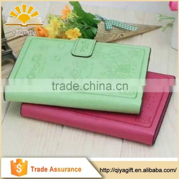Embossed School Notebook Paper PU Leather Notebook Cheap Diary A5 B5 A4