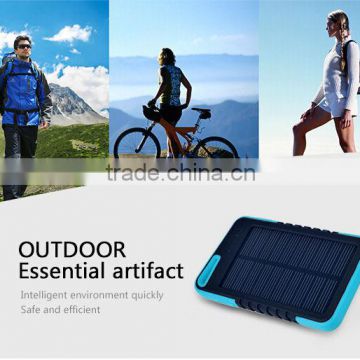 PS02 Rohs solar samsung power bank 8000mah with LED torch