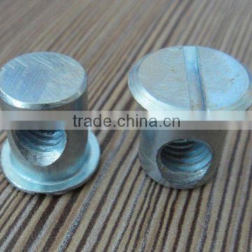 Alloy Cross Dowel / Slotted Connecting Nut For Furniture