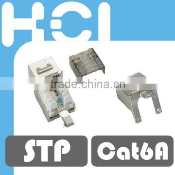 RJ45 STP Female Connector Cat 6A Keystone Jack Module