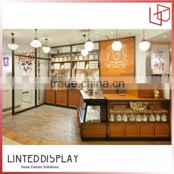 Customized bakery equipment toughened glass pastry cake bread fan cooling display showcase cabinet for store retail