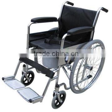 with CE Certified Commode wheel chair