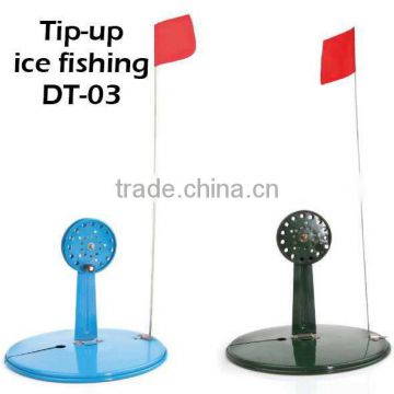 round base two color carbon fiber tip-up ice fishing