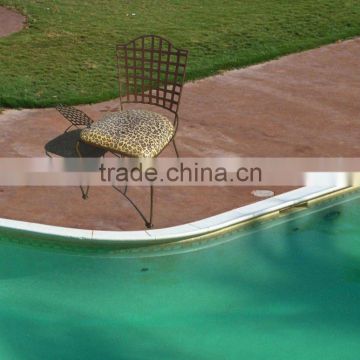 Hotel wrought iron chair with cushion