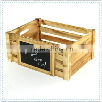 wholesale cheap Colorful vintage promotional display plywood wooden storage crate