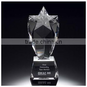 Jingyage wholesale star-shaped crystal plaque award stylish star jewel crystal award stars trophy awards