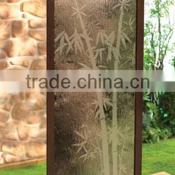 glass waterfall water fountain room dividers