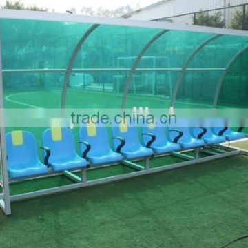 Professional galvanized steel frame football soccer dugout shelter