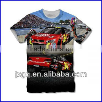 Fashion 100% polyester wholesale cutom design all over print sublimation t-shirt