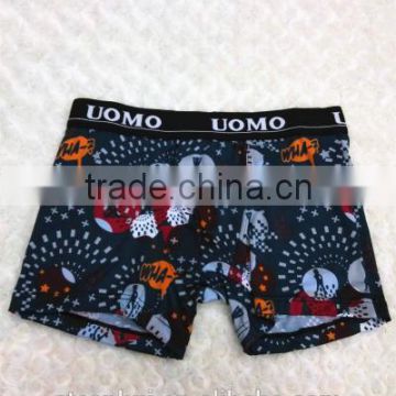 2015 wholesale mens custom boxer shorts/men's stylish printed sexy UOMO boxer underwear