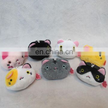 Japanese cartoon cat boots Red bean paste cat sakura dumpling lovely pussy doll plush toy small pendant 7 pieces from wholesale