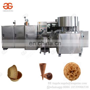 High Quality Commercial Automatic Rolled Sugar Biscuit Waffle Cones Baking Making Production Line Icecream Cone Machinery Price