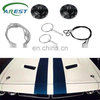Carest 2x Universal CNC Car Vehicles Sport Racing Bonnet Hood Pin Lock Appearance Kit