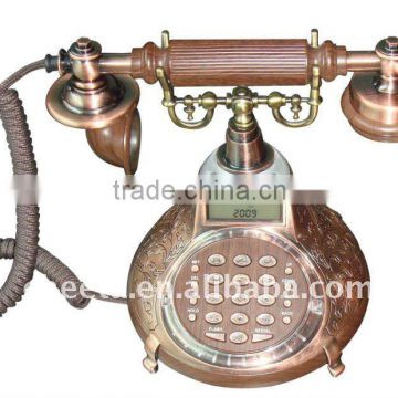 Antique telephone , old history phone with caller ID display and resin material